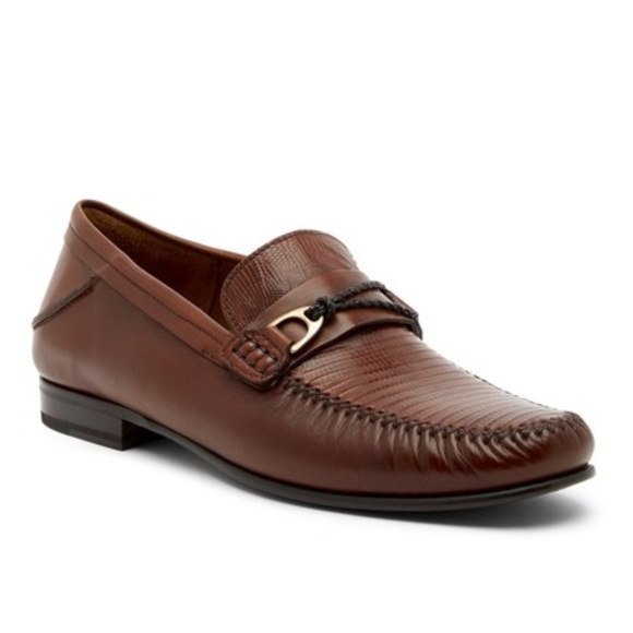 mezlan genuine lizard moccasin loafer